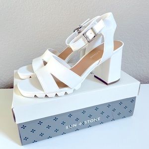 Sun + Stone Ankle-Strap Dress Heels Sandals Size 9